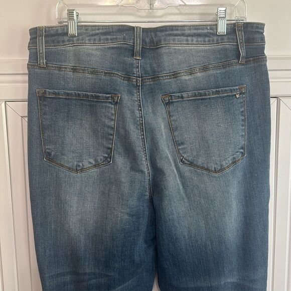 Tricot Distressed Blue Skinny Jeans Plus Size 2XL - Picture 3 of 6
